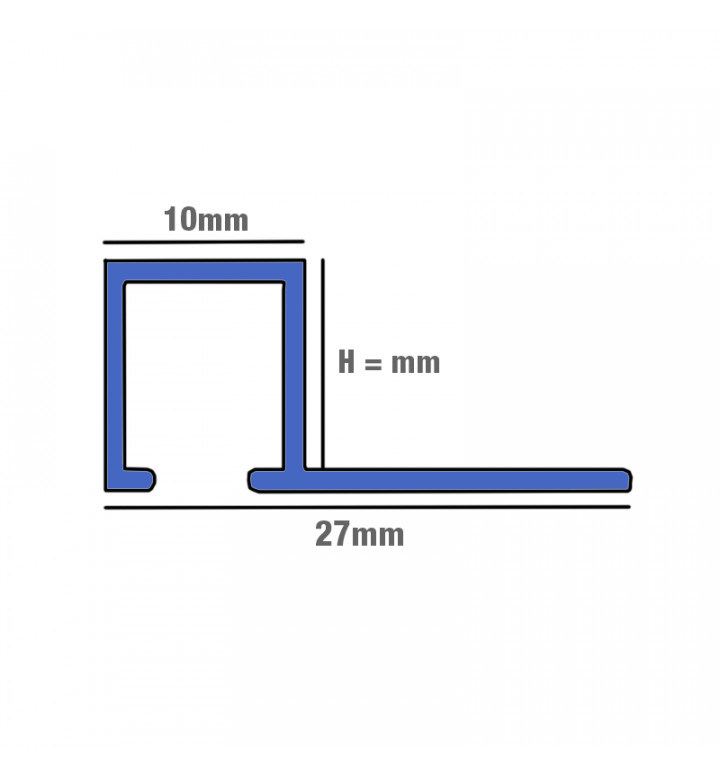 Профил П-образен 2.5 m x 10 mm антрацит TDP100.82