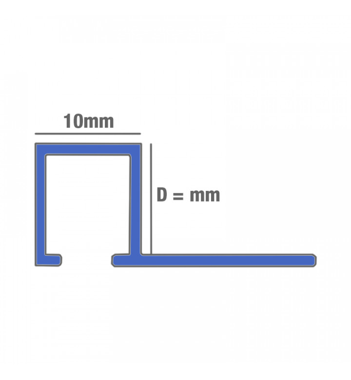 Профил П-образен 2.5 m x 10 mm драскан мед TDP100.96