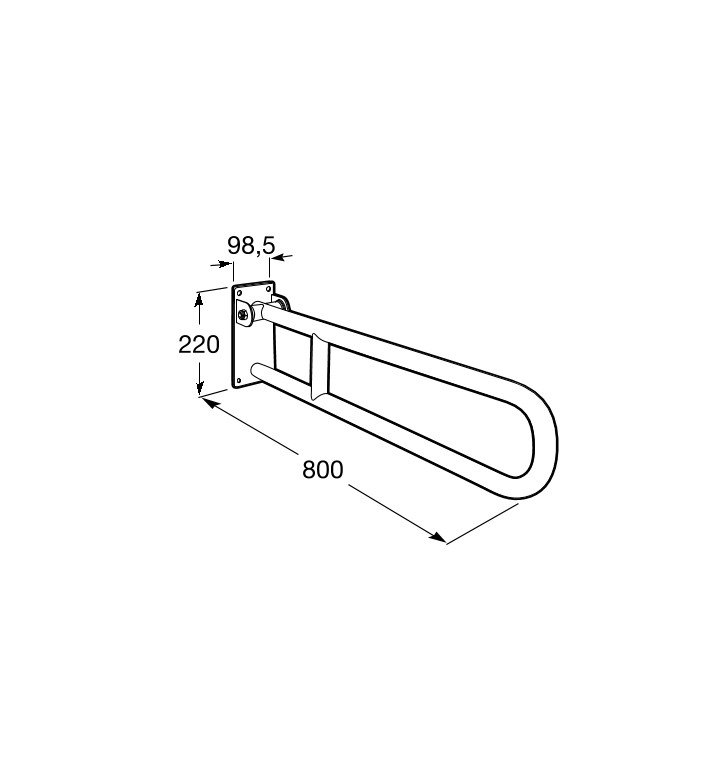 Сгъваема дръжка 800 mm Access Comfort