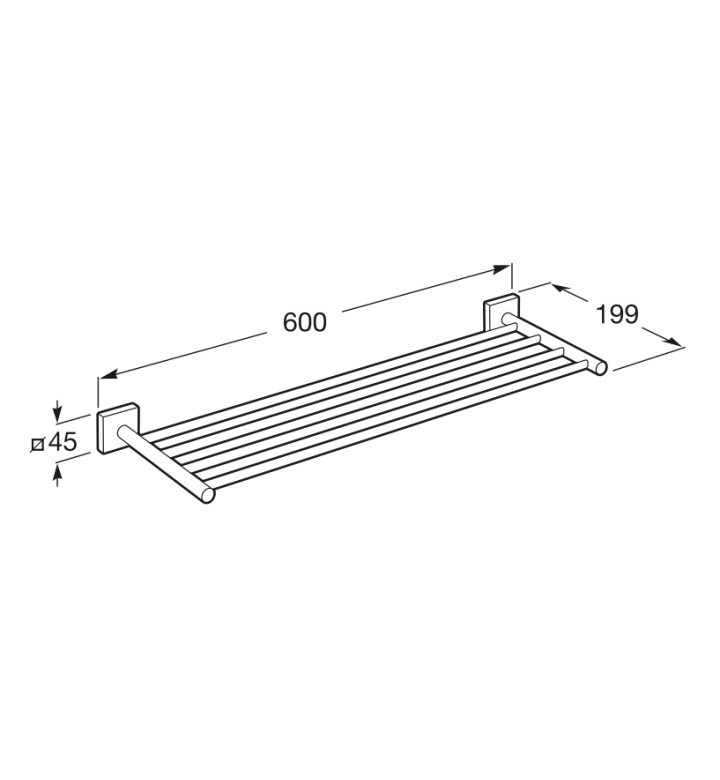 Държач за хавлии 600 mm Cubica