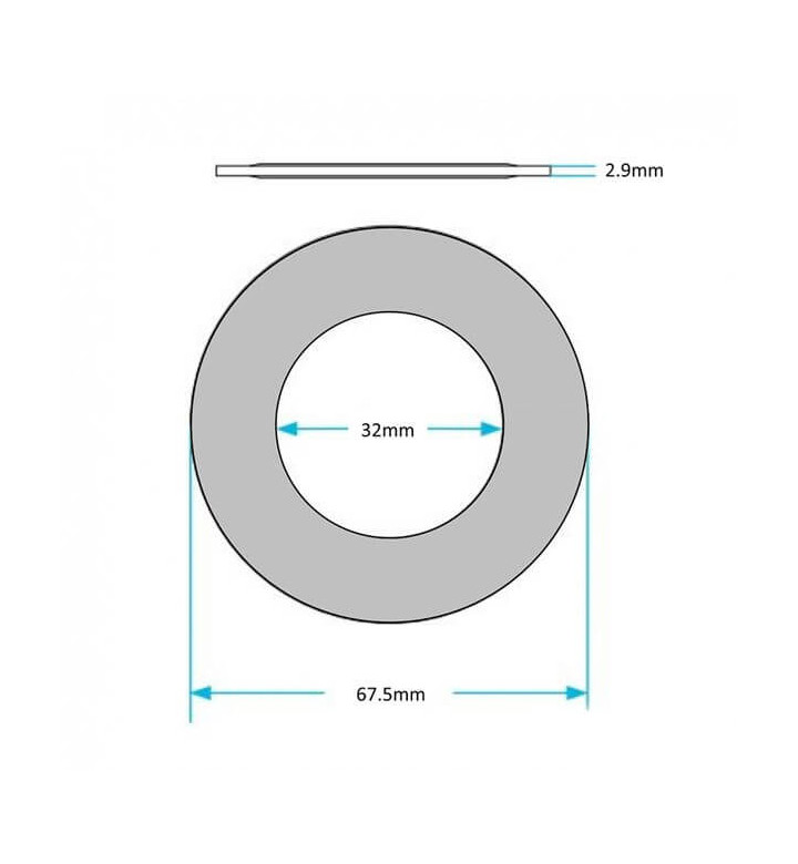 Уплътнение на диафрагмата на промивната клапа на казанчето, 32 х 68mm