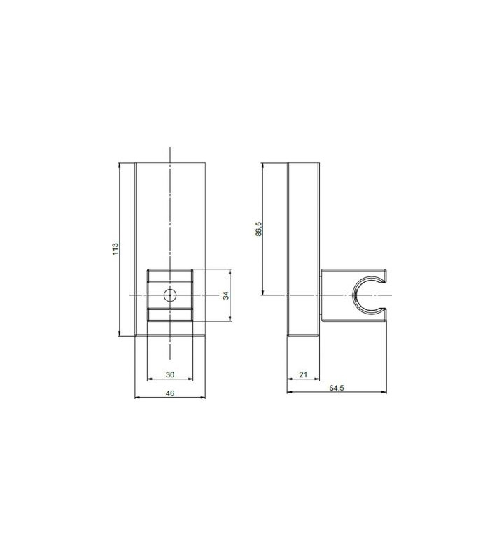 Подвижен държач за душ слушалка, Square