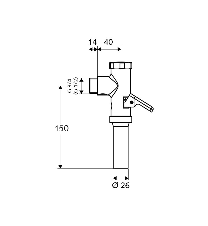 Кран напорен 3/4" ръчен