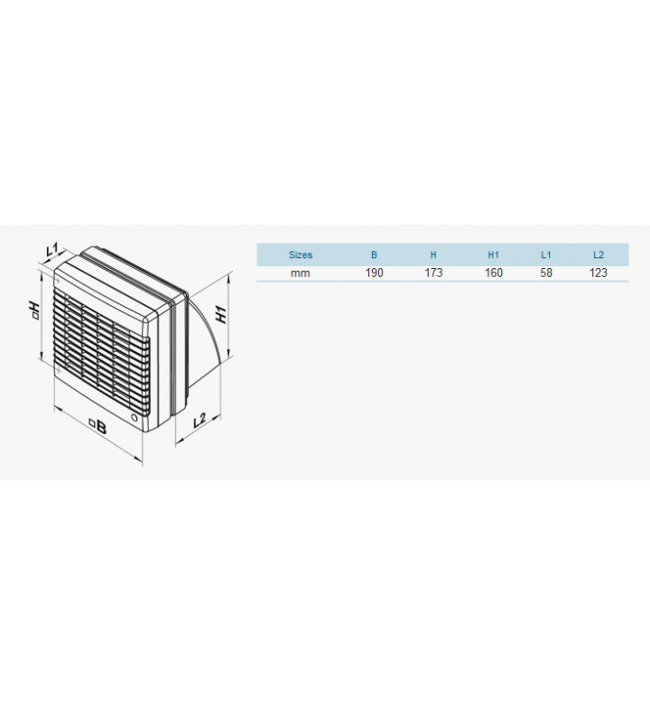 Вентилатор за прозорец KIT 125 MAO2