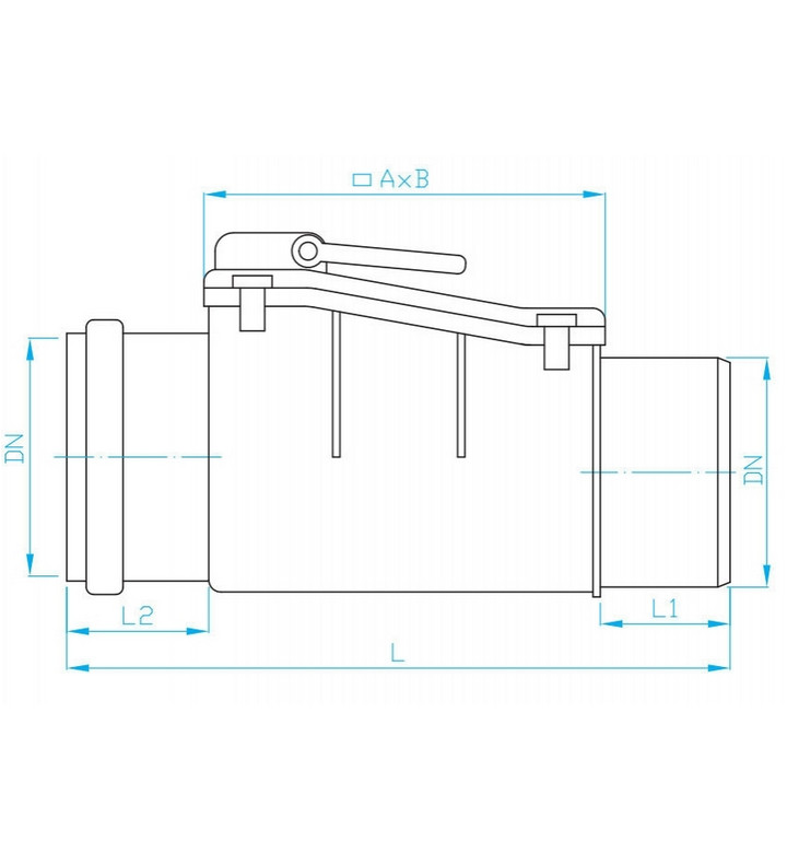 Възвратна клапа PVC ф 110 mm Inox T