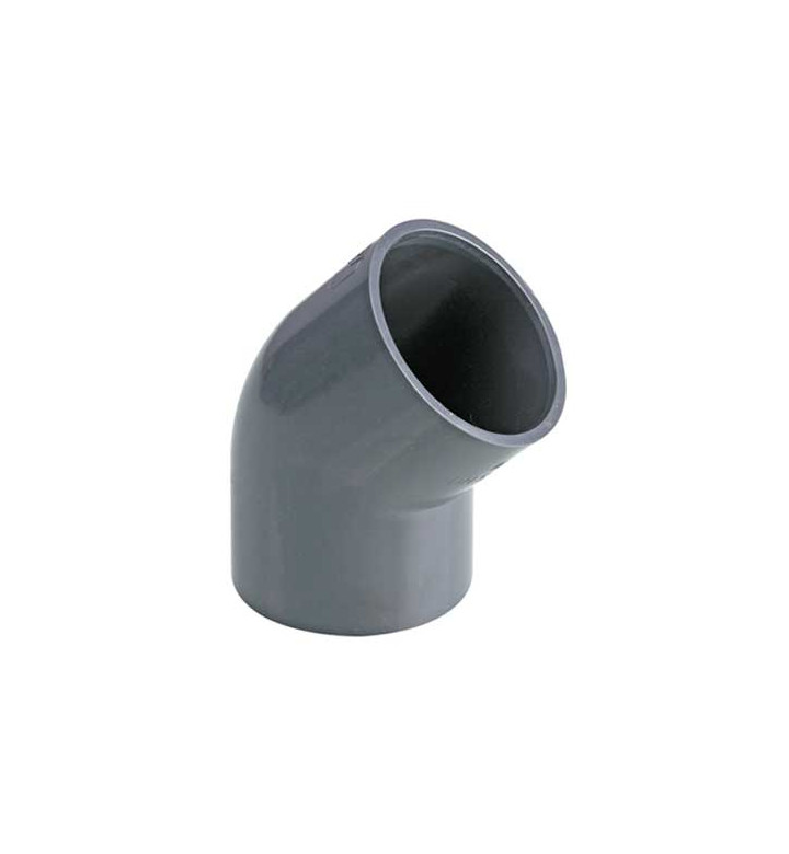 Коляно водопровод PVC ф 20 mm, 45°