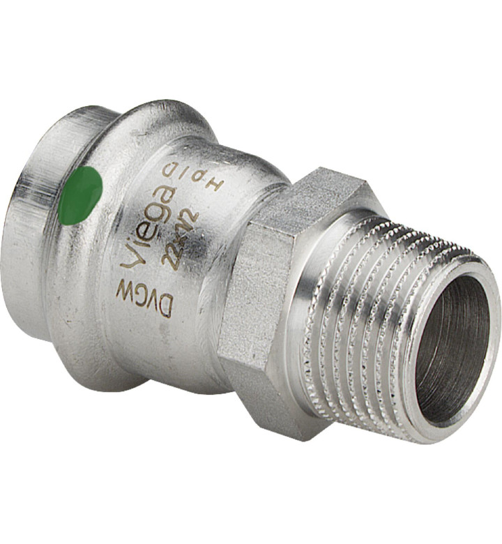 Sanpress Inox преход 18 mm х 1/2", мъжка резба