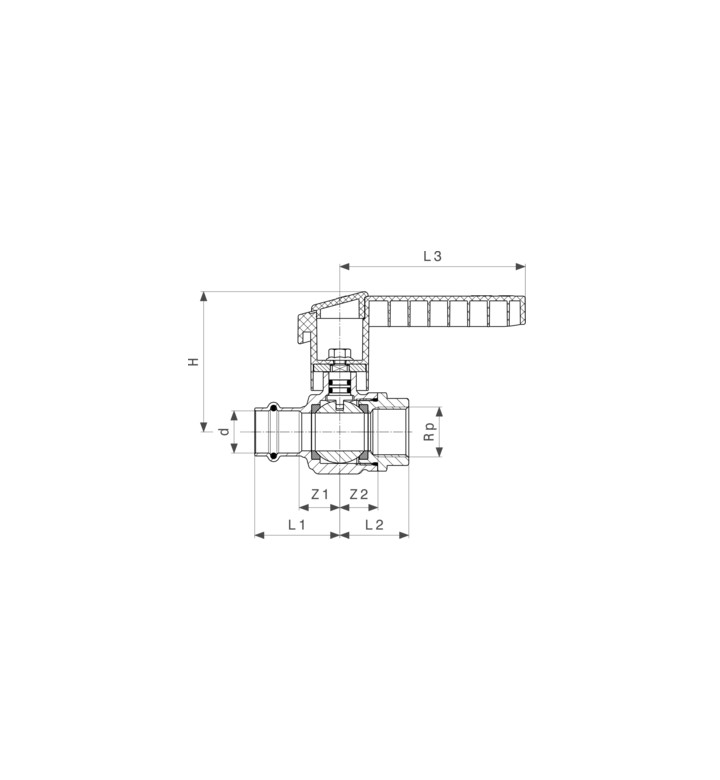 Спирателен кран Бронз DN15 ф 18 x 1/2 MZD