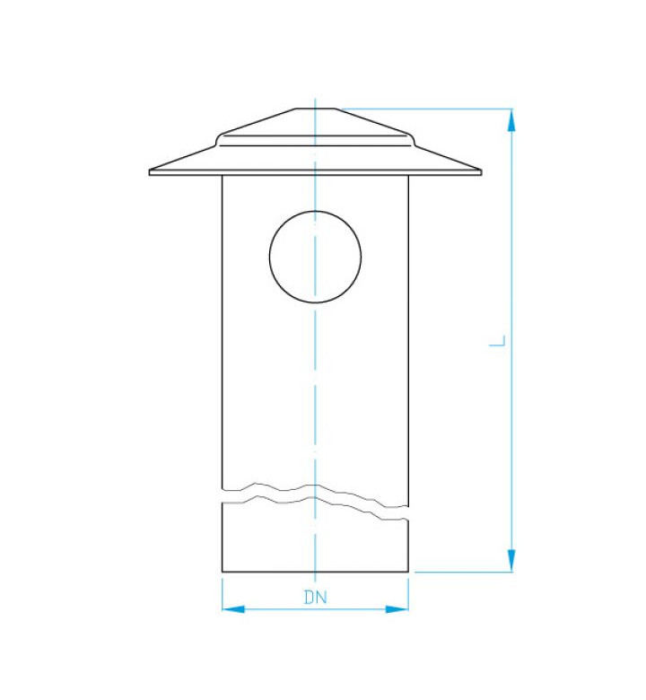 Вентилационна шапка тръбна ф 110