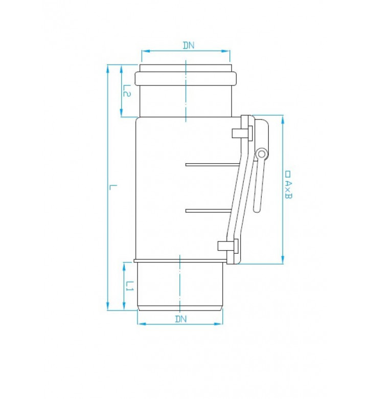 Вертикална възвратна клапа за канализация, PVC, инокс, ф 110 mm