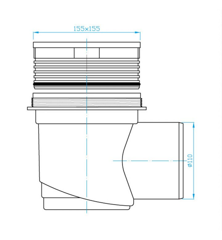 Сифон рогов inox ф 110