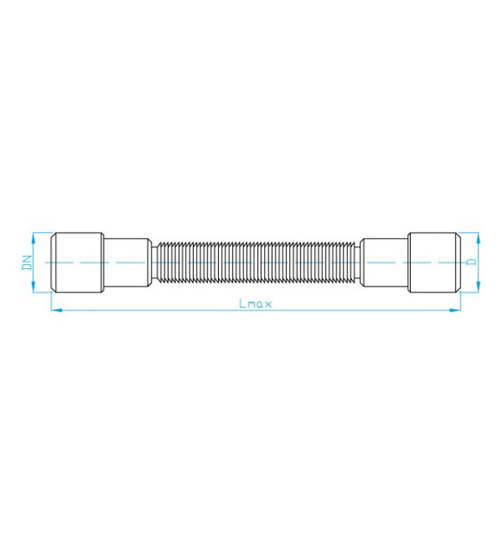 Гофрирана връзка ф 40 / 32 mm x ф 32 / 40 mm