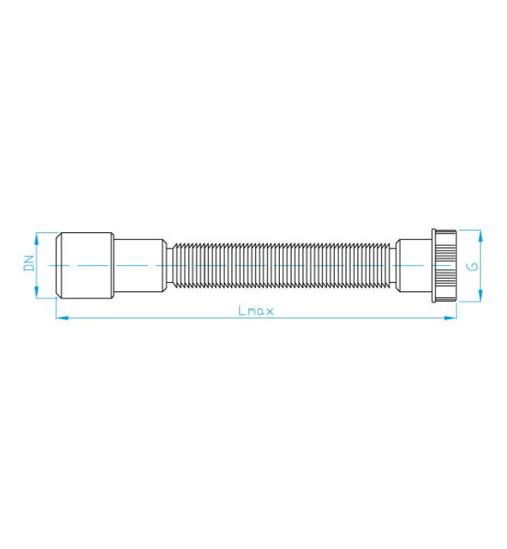 Гофрирана връзка 1 1/4 " x ф 32 / 40 mm