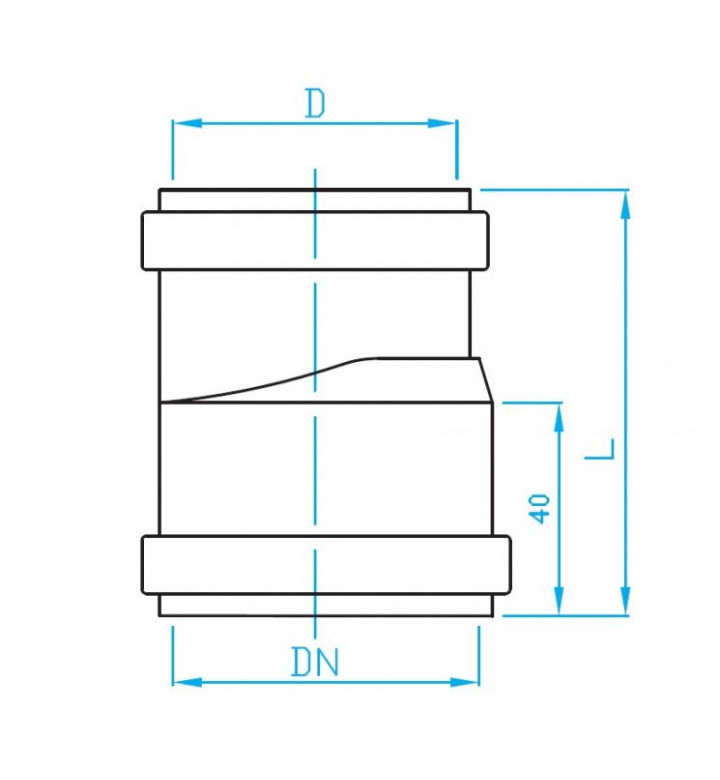 Преход канализация, ж-ж PPR ф 63 x 50 mm