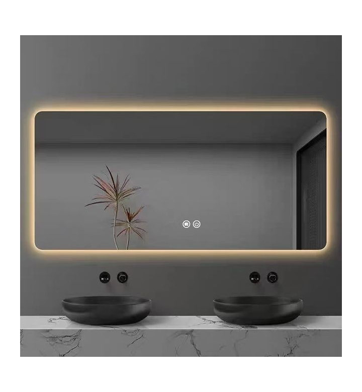 Огледало SM011H, LED, 80 x 60 cm, тъч скрийн, димиране, три цвята на подсветката