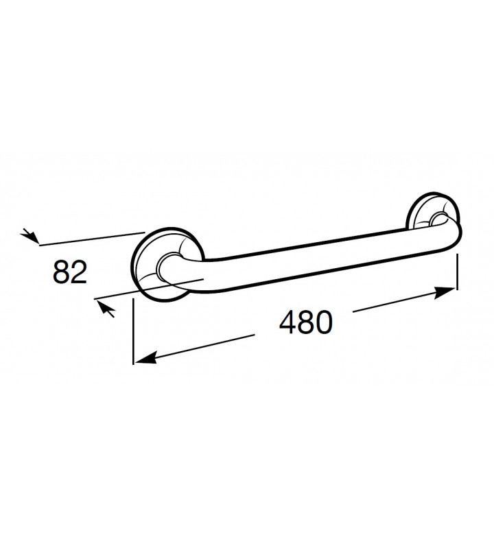 Права дръжка 480mm, COMFORT