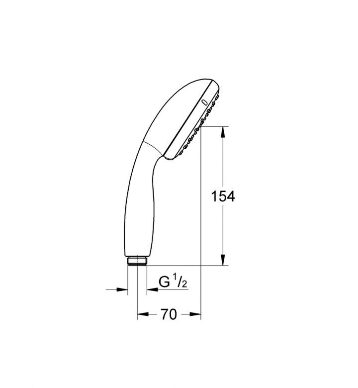 Ръчен душ с 1 функция, Tempesta 100, 9.5 l/m