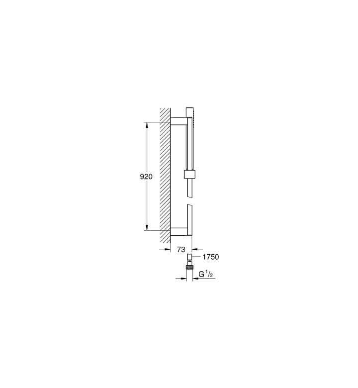 Душ гарнитура с тръбно окачване Euphoria Cube Stick