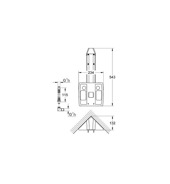 Комплект за ъглов монтаж на Aquatower 2000