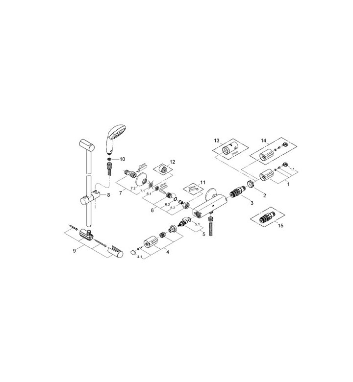 Комплект  за баня Grohtherm 1000 душ и гарнитура