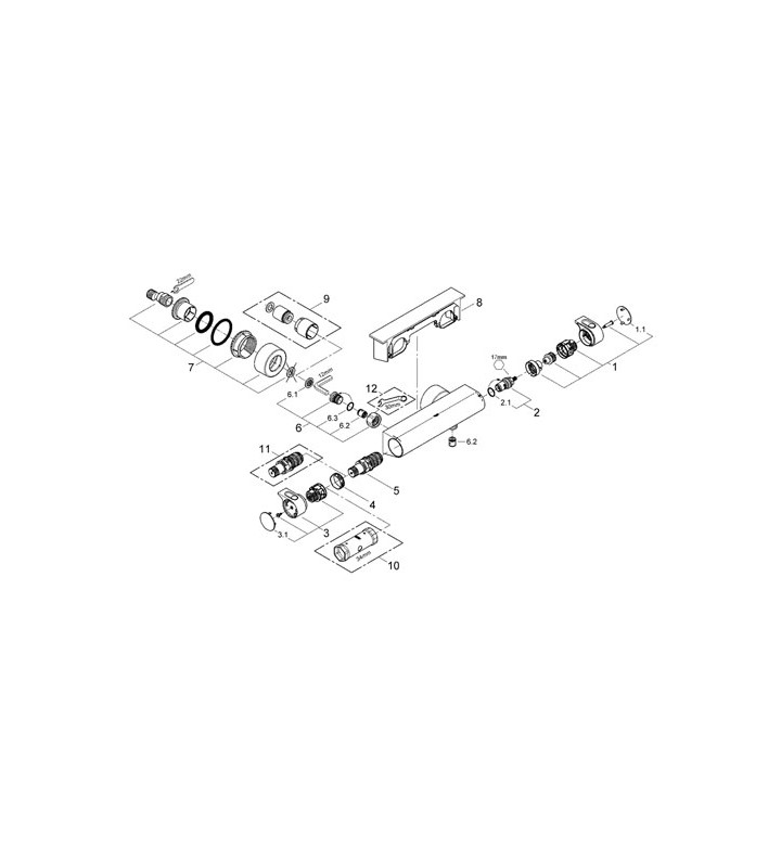 Смесител с термостат Grohtherm 2000 NEW за душ 1/2"