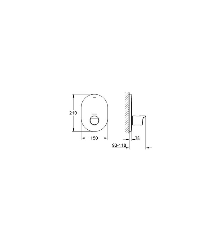 Смесител с термостат Grohtherm 2000 NEW - централен