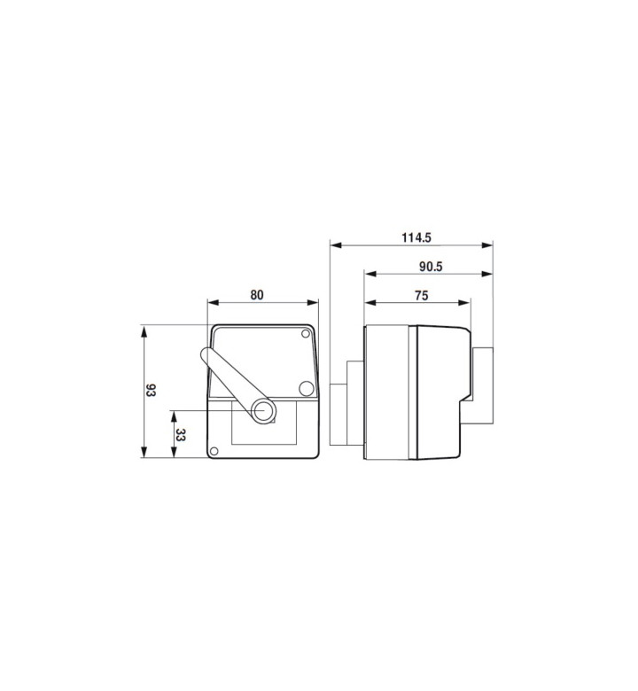 Задвижка за 3-пътен смесителен вентил NR230-455, 230 V, 90 °C, 10 Nm, 140 sec