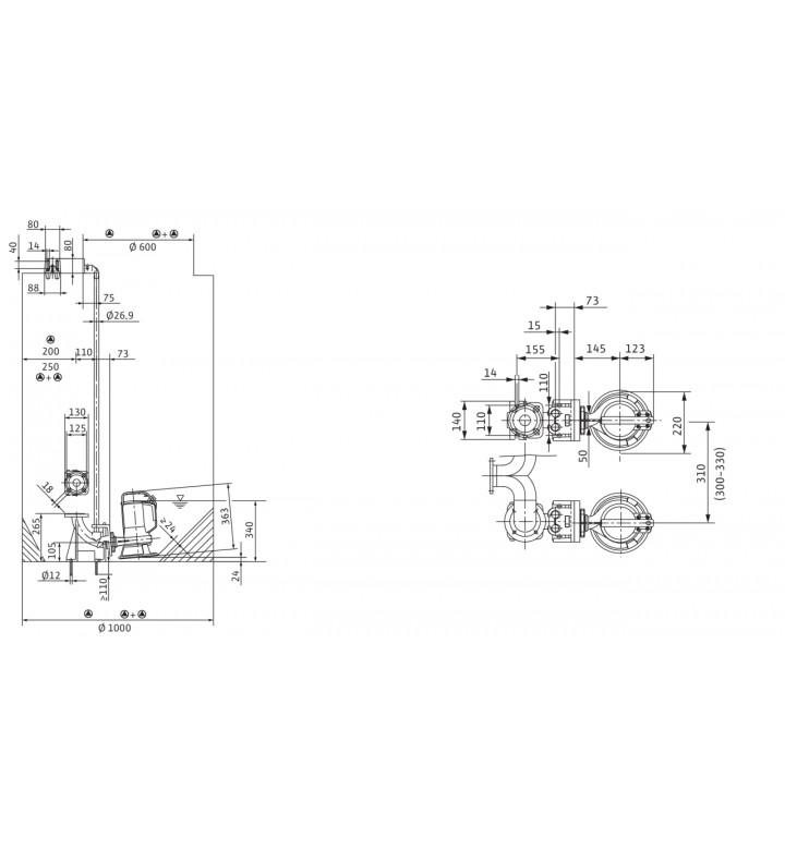 Помпа потопяема Wilo Drain MTC 40F16.15/7-A (1~230 V)