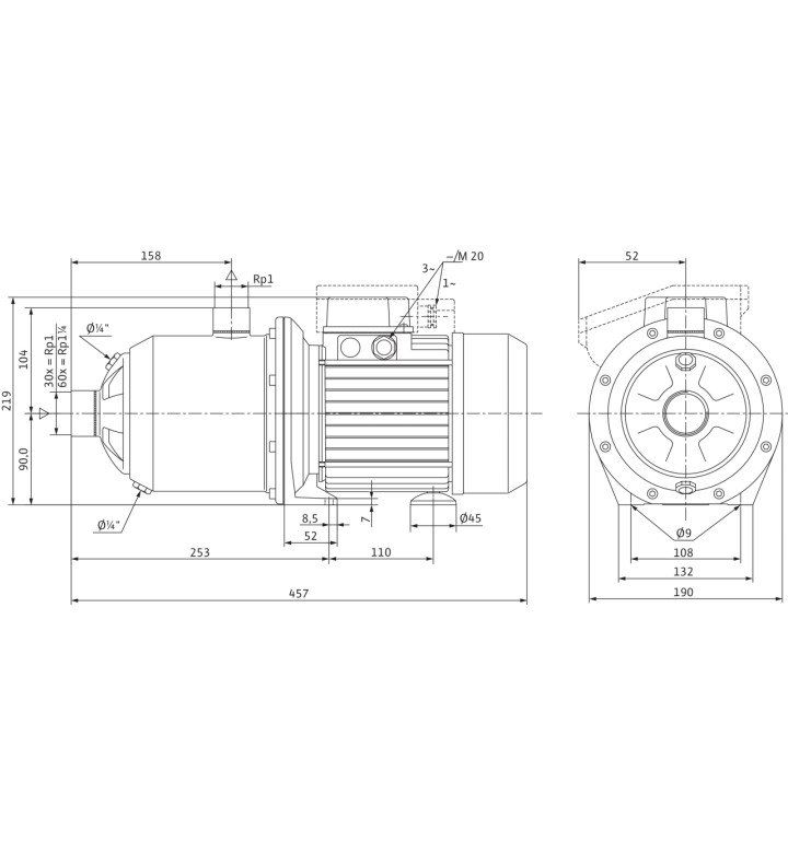 Помпа центробежна MultiPress MP 605N-DM