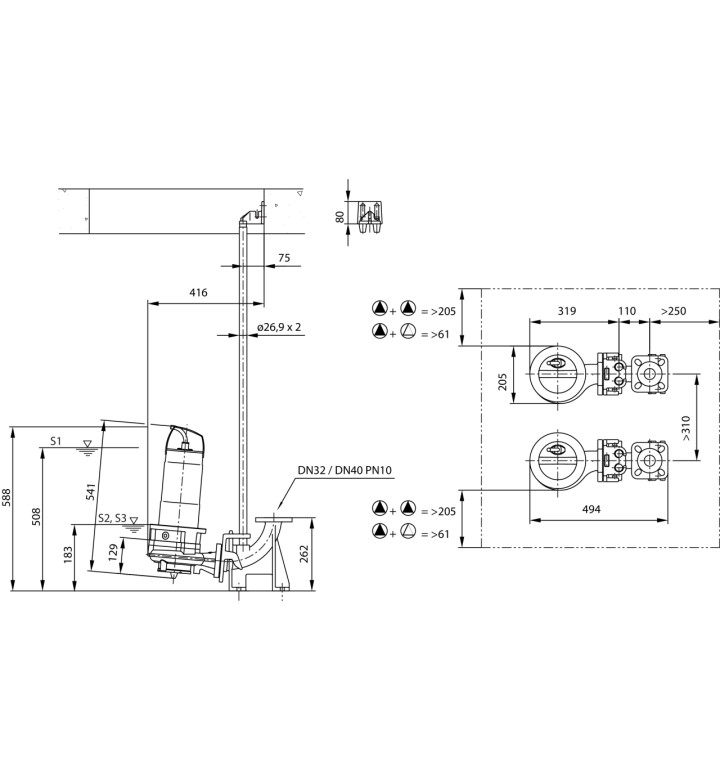 Помпа Rexa CUT GI03.26/S-T15-2-540