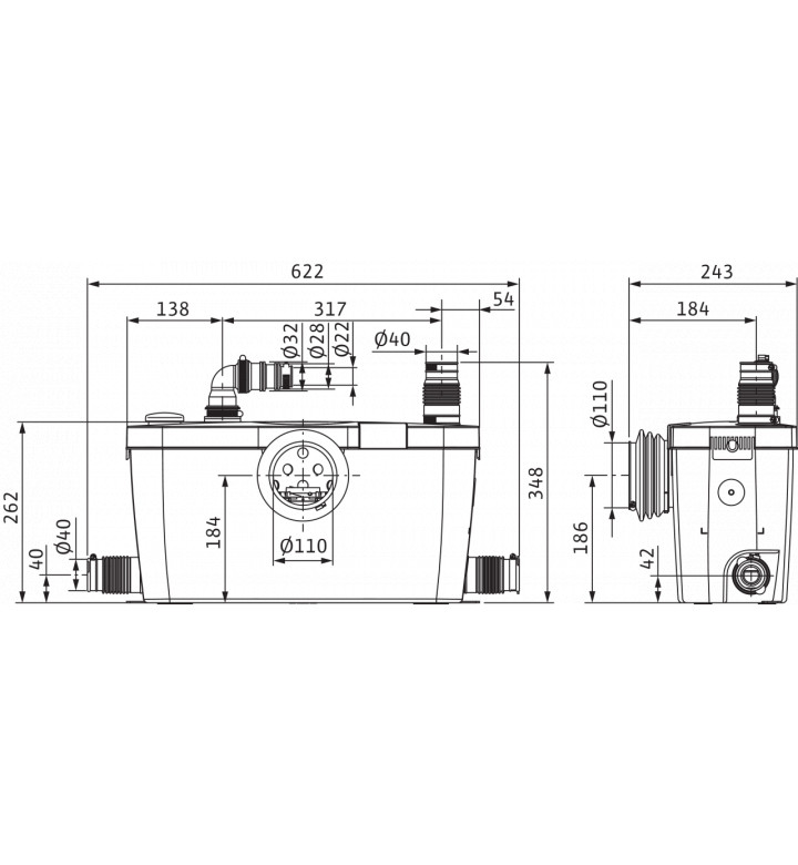 Помпа HiSewlift 3-35