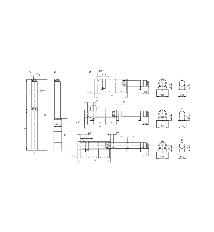 Помпа TWU 4-0409 EM (1~230V, 50Hz)