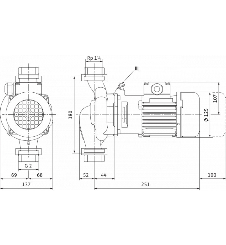 Помпа центробежна VeroLine-IPL 30/90-0.25/2