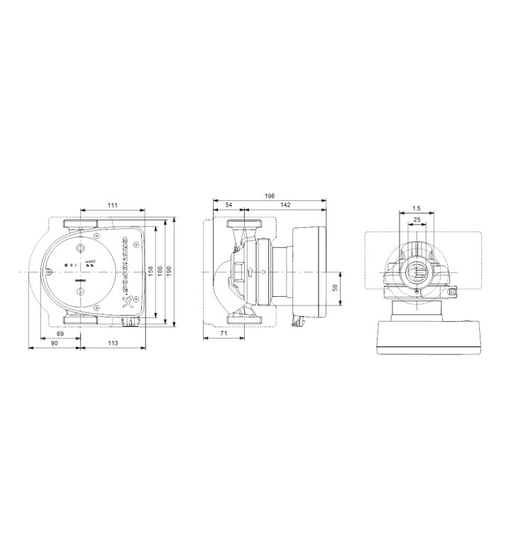 Помпа циркулационна MAGNA 1 25-80 180 230V