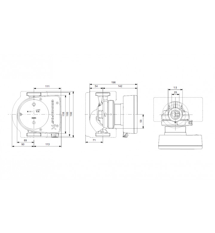 Помпа циркулационна MAGNA 1 25-100 180 230V