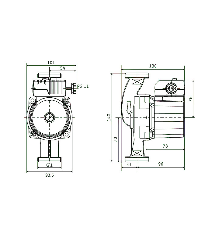 Циркулационна помпа за БГВ WILO Star - Z20/1, 140 mm, 4028111