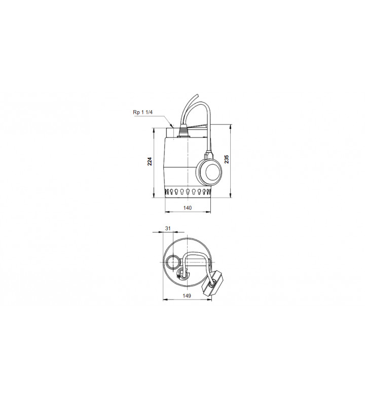 Помпа дренажна UNILIFT KP 350 A1