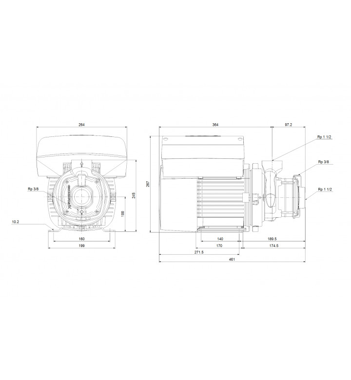 Помпа хидрофорна CME 10 2 A R A E AVBE, 3 x 380V, с комплектация