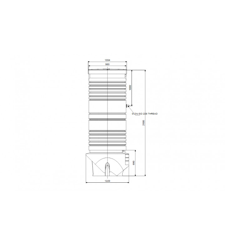 Шахта PS.R.12.25.D.GC.SS65.A65