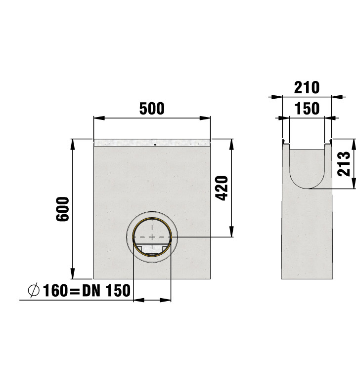 FASERFIX KS 150 Събирателна шахта с поцинковна кошница