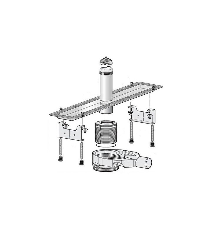 Viega Advantix Basic душ канал 750 mm.