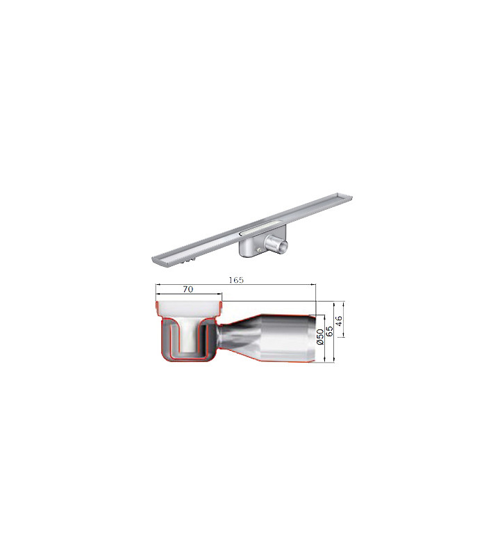 Линеен сифон ShowerDrain C Wave 1085 / 6 cm