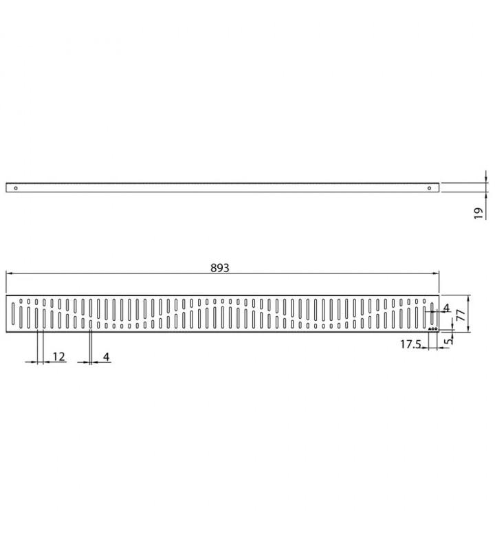 Решетка ACO Showerdrain E L900