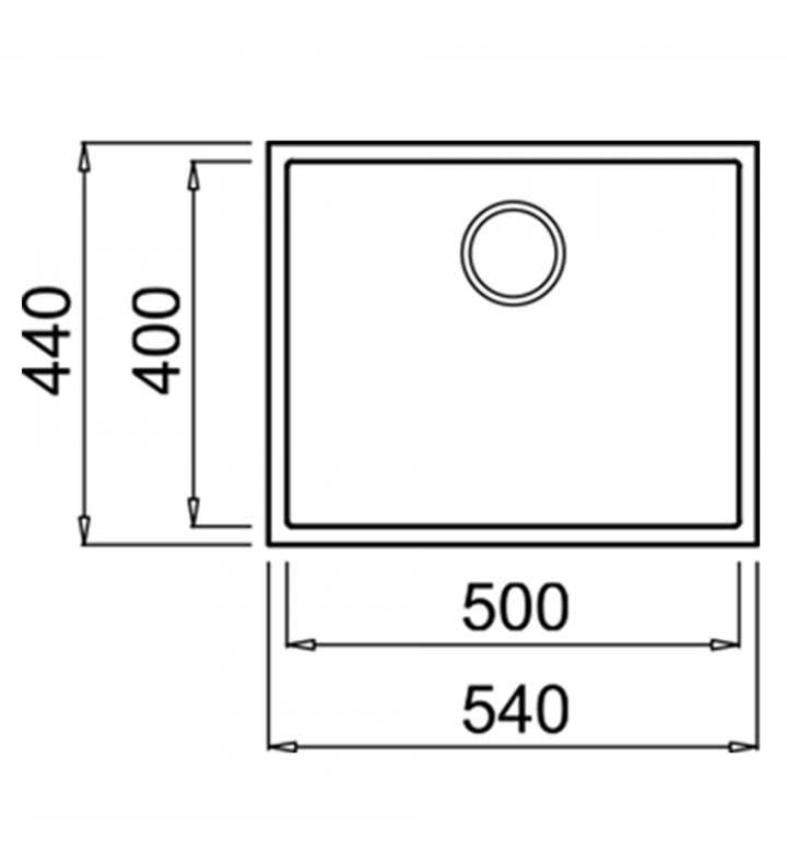 Умивалник ТЕКА гранит Square 50.40 TG, каменносив