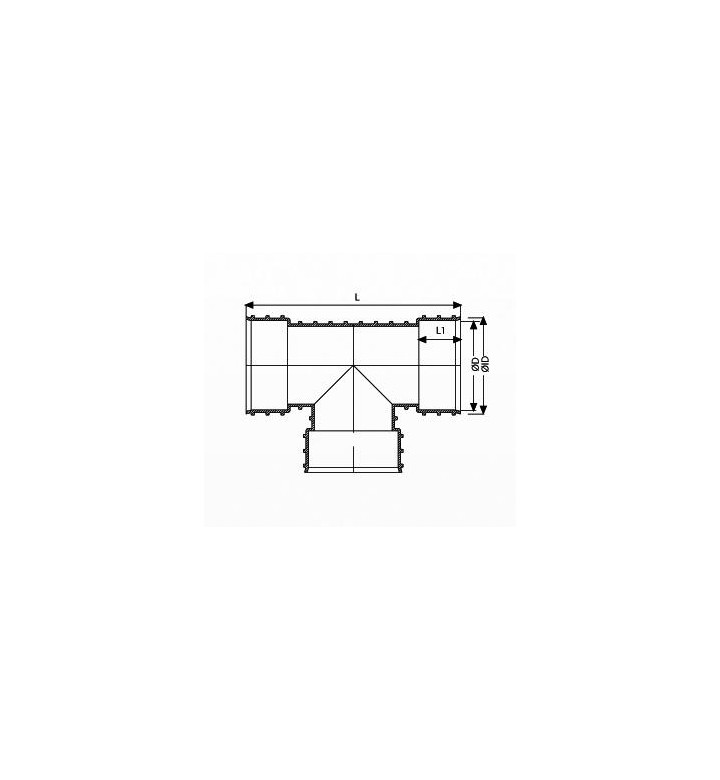 Тройник 90° Triplex ф 150