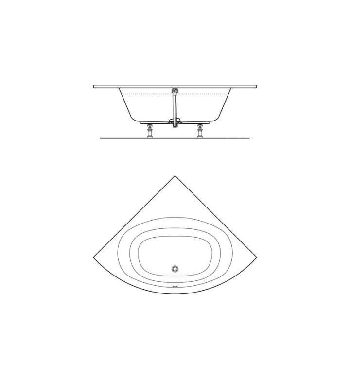 Ъглова вана, 1400 х 1400 mm, Hotline