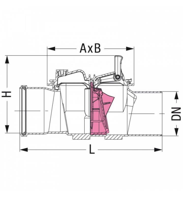 Клапа канализационна, възвратна Staufix ф 150 mm, с диск от инокс