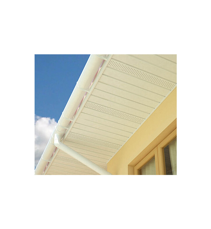 Обшивка за стрехи перфориран панел 3m бял SOFFIT