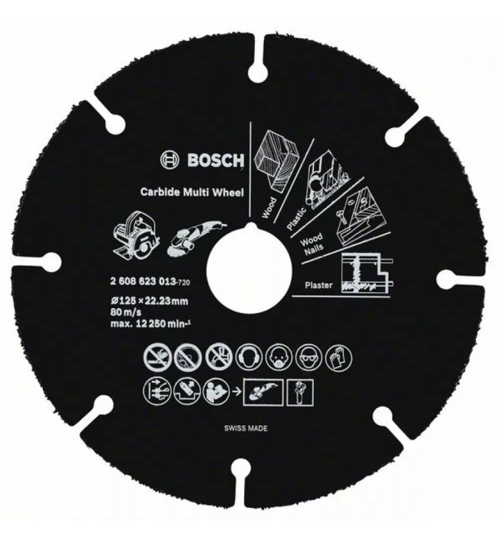 Диск карбиден, BOSCH multi wheel, ф 125 х 22.23