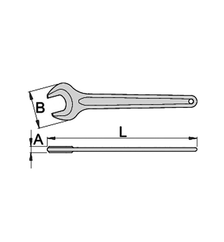 Ключ гаечен Unior едностранен метричен 41 mm, 335 mm, DIN 894, 117/4